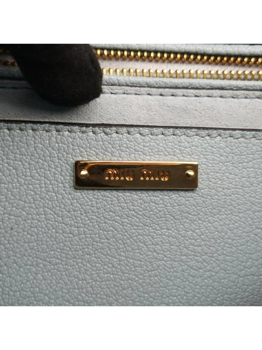 Miu Miu Blue Multicolor Leather Shoulder Bag